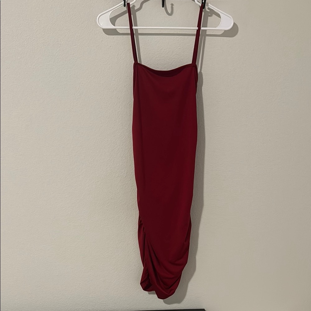 Shein red dress